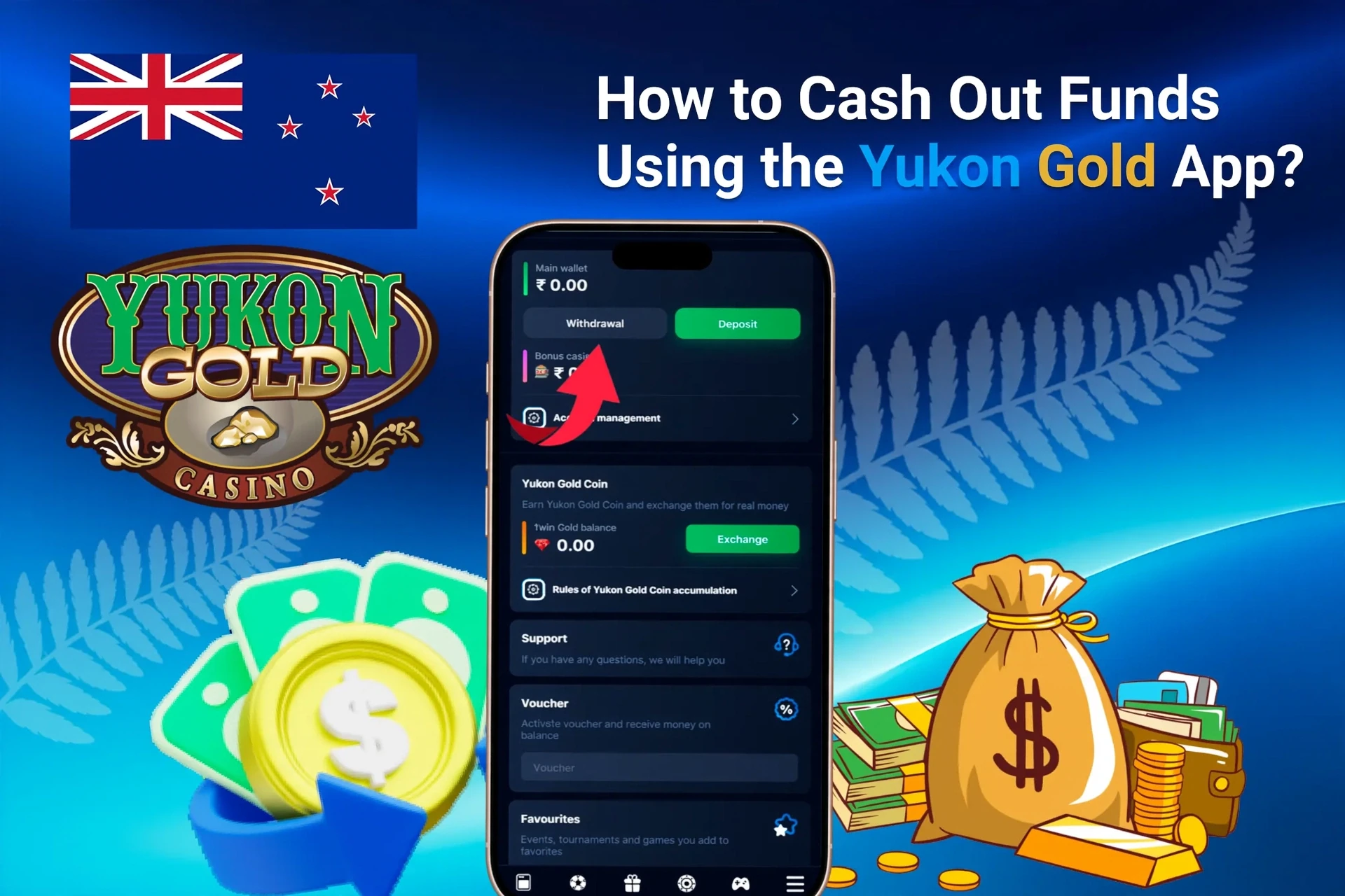 Registration process on the Yukon Gold Casino mobile app with social login options