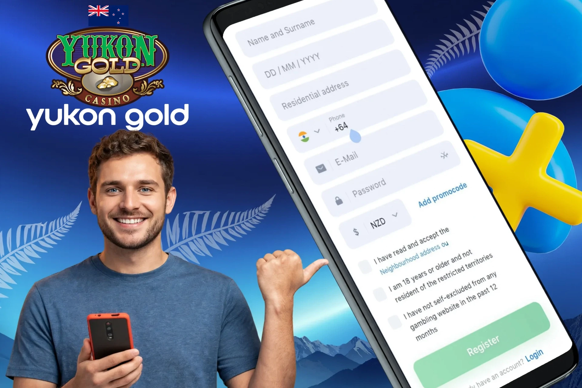 Information about the registration process using the mobile application